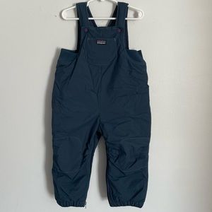 Patagonia baby bibbers navy blue size 24 months GUC